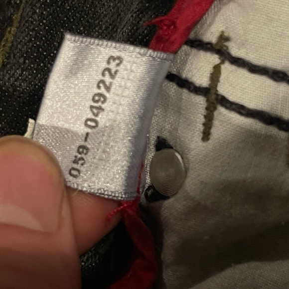 COOGI Australia Black Jeans with Brown Accent and Gold Embroidery (46x36) - Picture 9 of 13